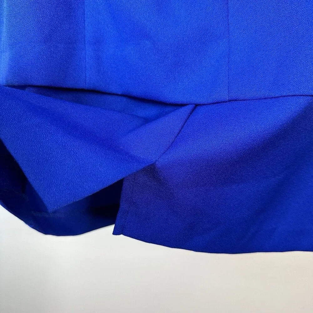 Vintage La Belle Fashion Inc USA Royal Blue 80s Peplum Dress Women's 11